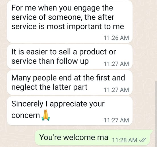 THE SALE IS NOT THE END — FOLLOW-UP IS THE REAL SERVICE